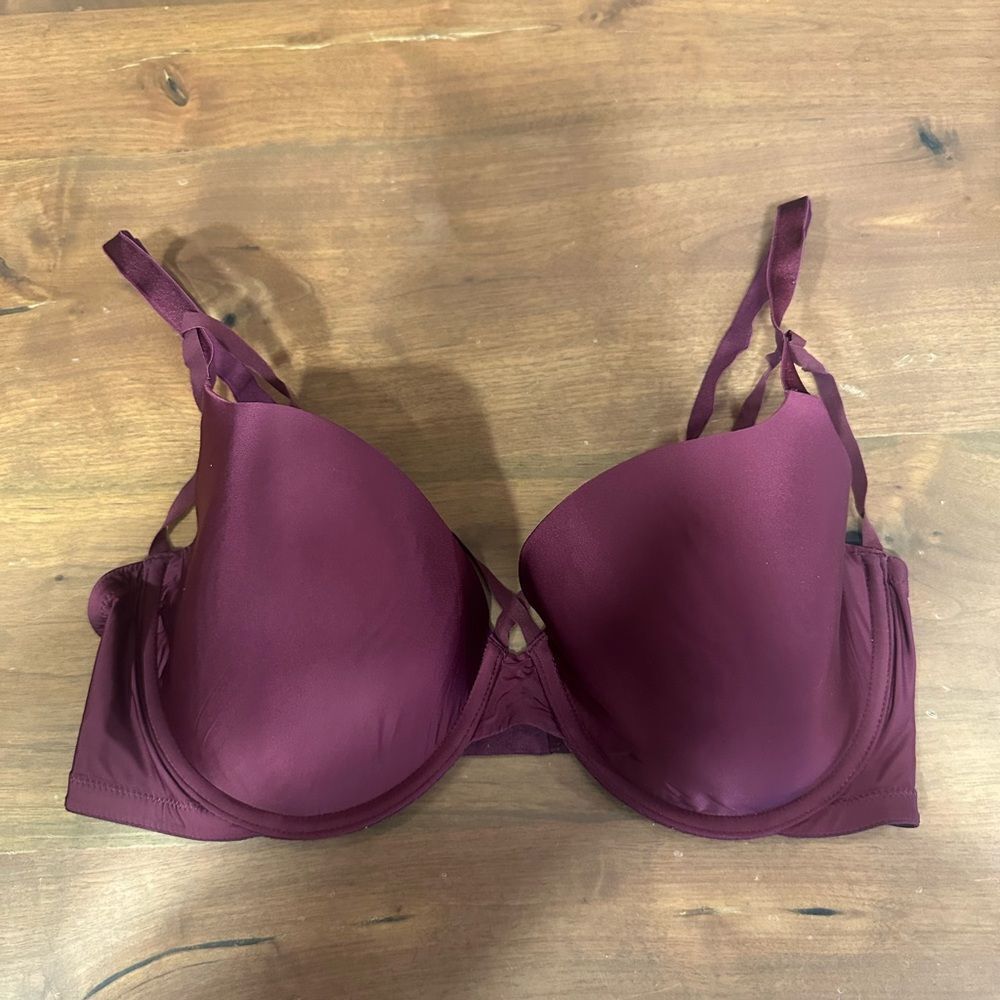 Victoria’s Secret Bra lined Demi maroon sz 36DD